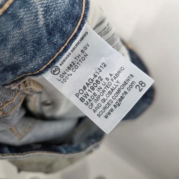 Ag Adriano Goldschmied Jeans 28 Womens Jodi Crop Acid Dirt Wash Denim Cotton - Picture 9 of 9